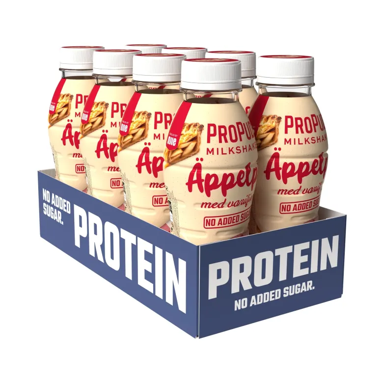 8 x NJIE ProPud Protein Milkshake 330 ml Äppelpaj