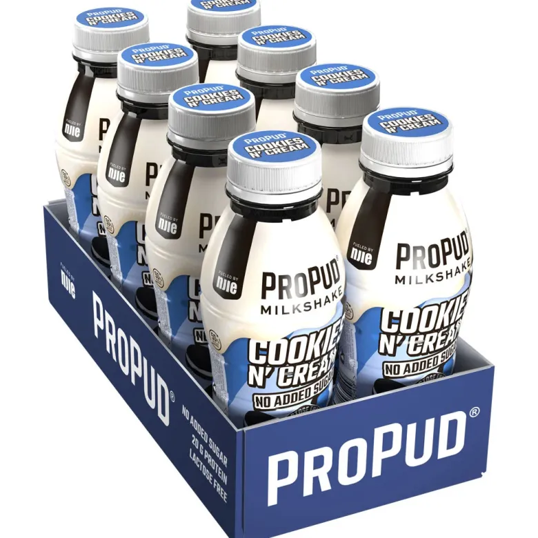 8 x NJIE ProPud Protein Milkshake 330 ml Cookies & Cream