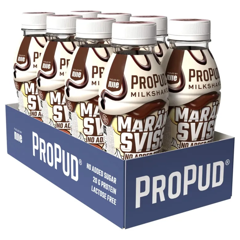 8 x NJIE ProPud Protein Milkshake 330 ml Marängsviss