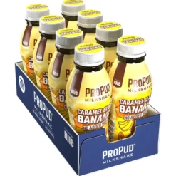 8 x NJIE ProPud Protein Milkshake 330 ml Caramel Glazed Bananas