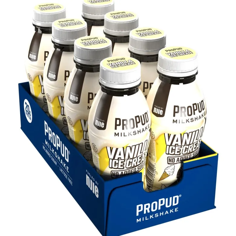 8 x NJIE ProPud Protein Milkshake 330 ml Vanilla Ice Cream