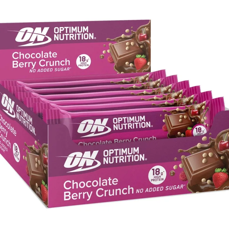 12 x Optimum Nutrition Chocolate Protein Bar 55-59 g Mixlåda