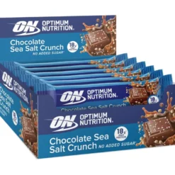 12 x Optimum Nutrition Chocolate Protein Bar 55 g Sea Salt Crunch