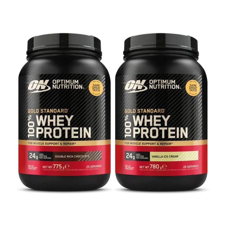 2 x Optimum Nutrition 100% Whey Gold Standard 775 g