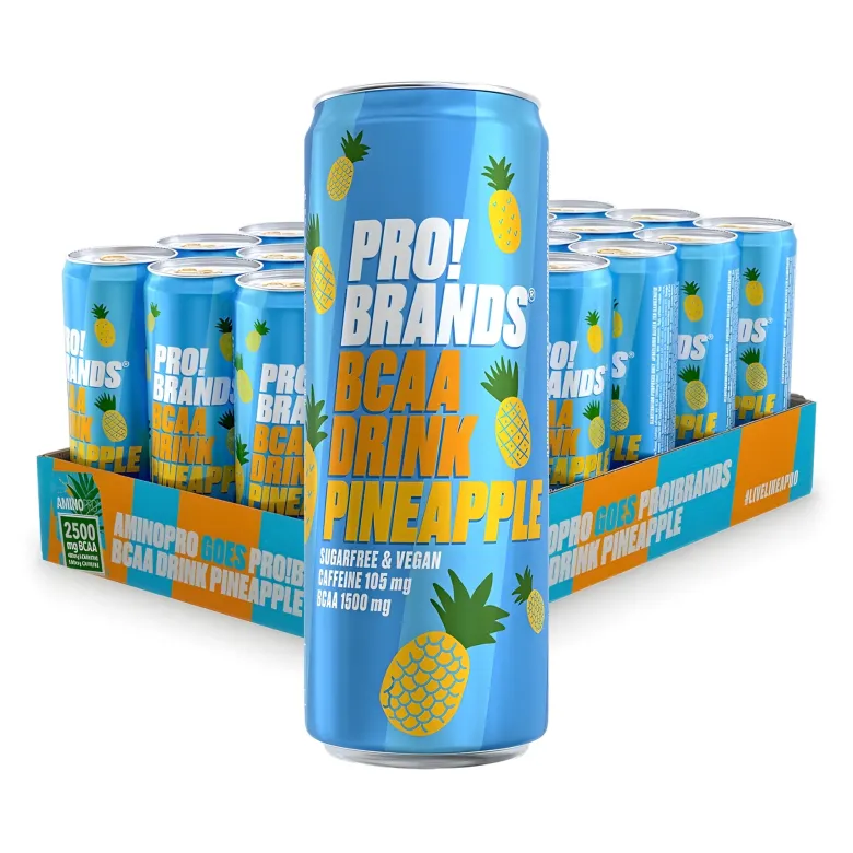 24 x Pro Brands BCAA Drink 330 ml Pineapple