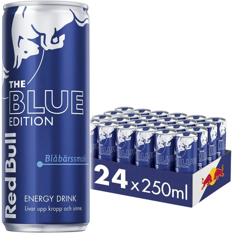 24 x Red Bull Energidryck 250 ml Blue Edition - Blåbär