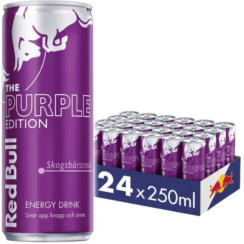 24 x Red Bull Energidryck 250 ml Purple Edition - Skogsbär