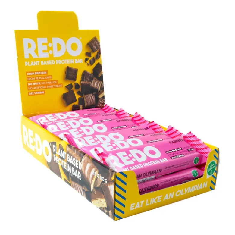 18 x REDO Bar 60 g Raspberry Rules SUPER DEAL