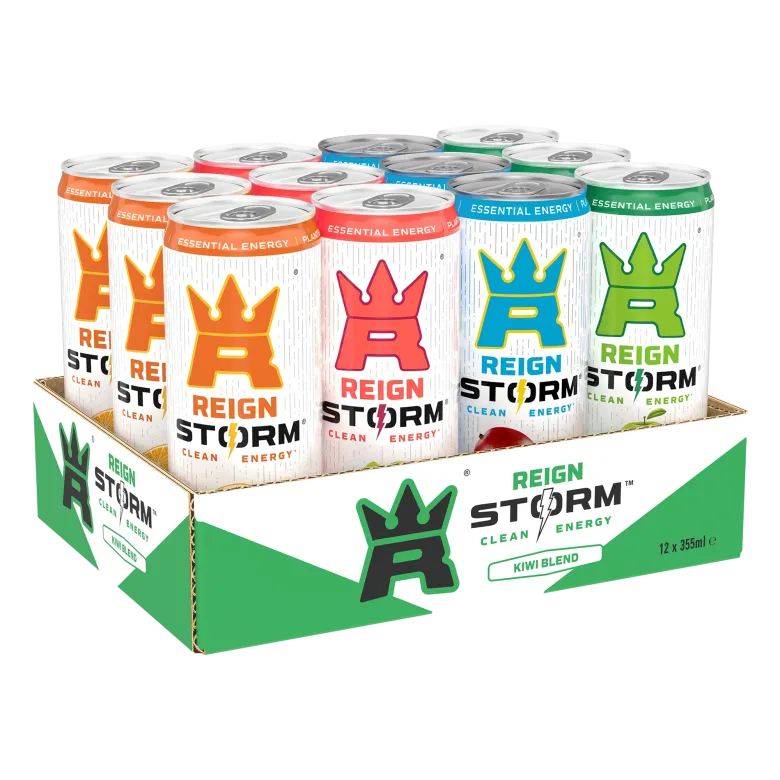 12 x Reign Storm Energy 355 ml Mixflak