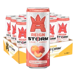 12 x Reign Storm Energy 355 ml Peach Nectarine