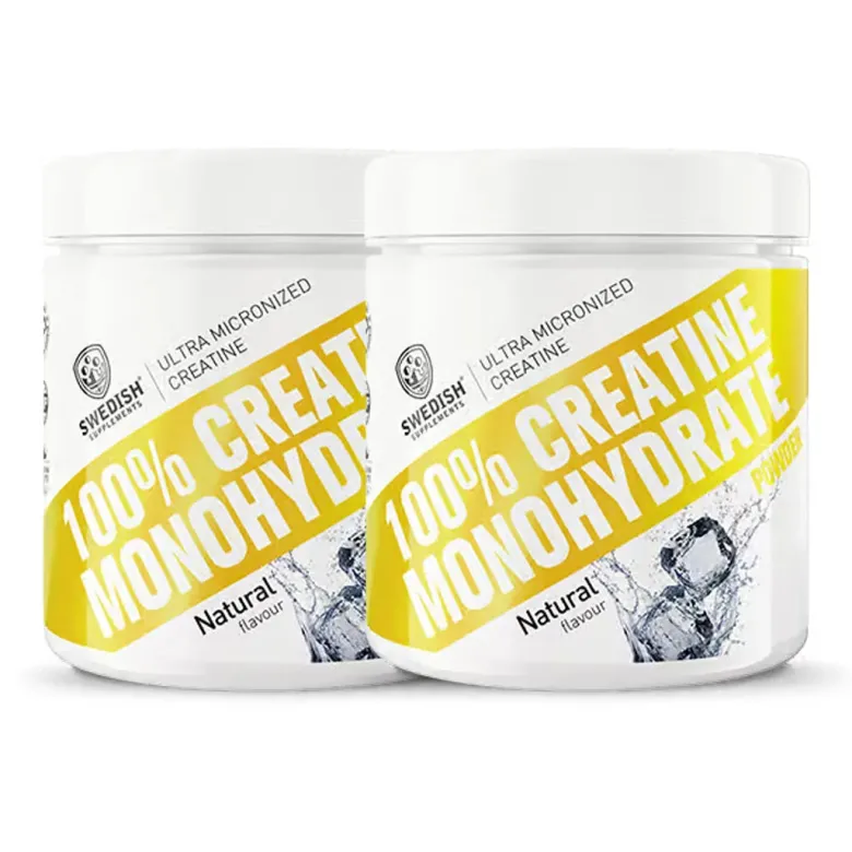 2 x Swedish Supplements Creatine Monohydrate 250 g