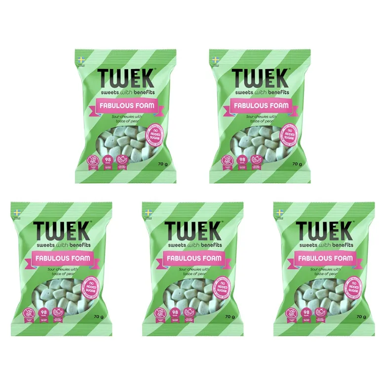 5 x Tweek Sweets 70 g Fabulous Foam