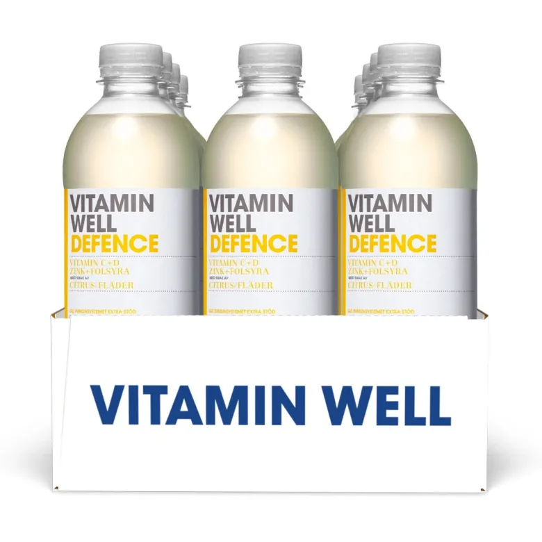 12 x Vitamin Well 500 ml Defence Citrus Fläder