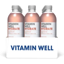 12 x Vitamin Well 500 ml Hydrate Rabarber Jordgubb