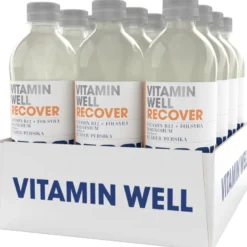 12 x Vitamin Well Recover 500 ml Fläder Persika