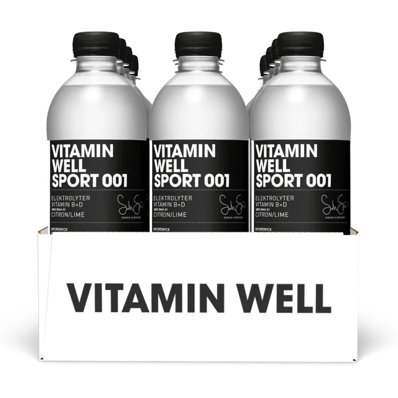 12 x Vitamin Well Sport 500 ml 001 - Lemon Lime