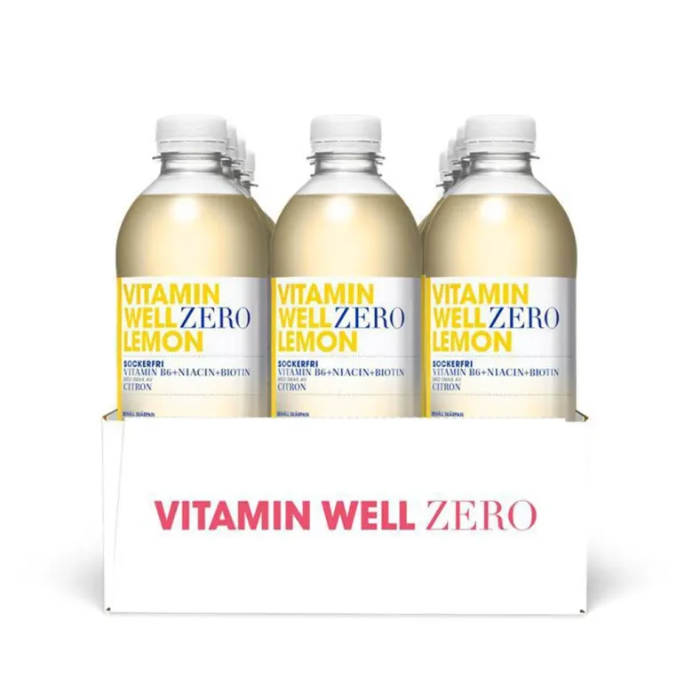 12 x Vitamin Well Zero 500 ml Lemon
