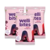 3 x Wellibites Candy 70 g Hallon & Saltlakrits